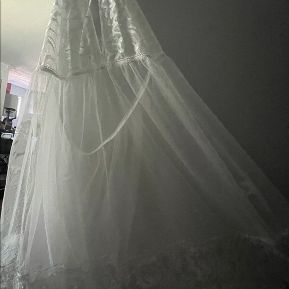 COPY - Plus Contrast Lace Mesh Halter Dress - Picture 3 of 4